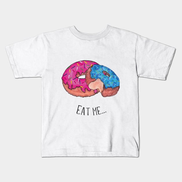 Donuts Kids T-Shirt by GerganaR